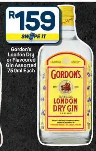 Pick n Pay Hypermarket Gordon's London Dry or Flavoured Gin offer