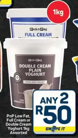 Pick n Pay Hypermarket PnP Yoghurt 1kg Assorted offer