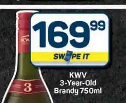 Pick n Pay Hypermarket KWV 3-Year Old Brandy 750ml offer