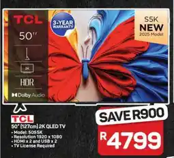 Pick n Pay Hypermarket TCL 50'' 2K QLED TV offer