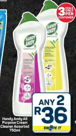 Pick n Pay Hypermarket Handy Andy All Purpose Cream Cleaner Assorted 750ml offer