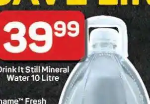 Pick n Pay Hypermarket Drink It Still Mineral Water 10 Litre offer