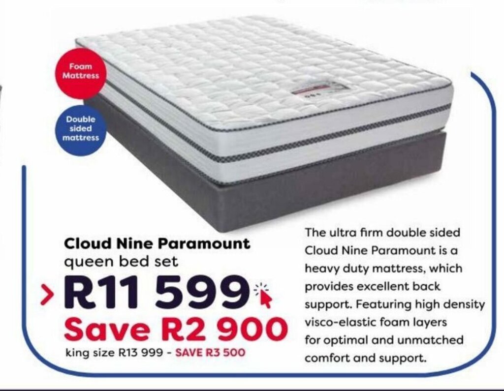 Cloud Nine Paramount Queen Bed Set offer at The Bed Store