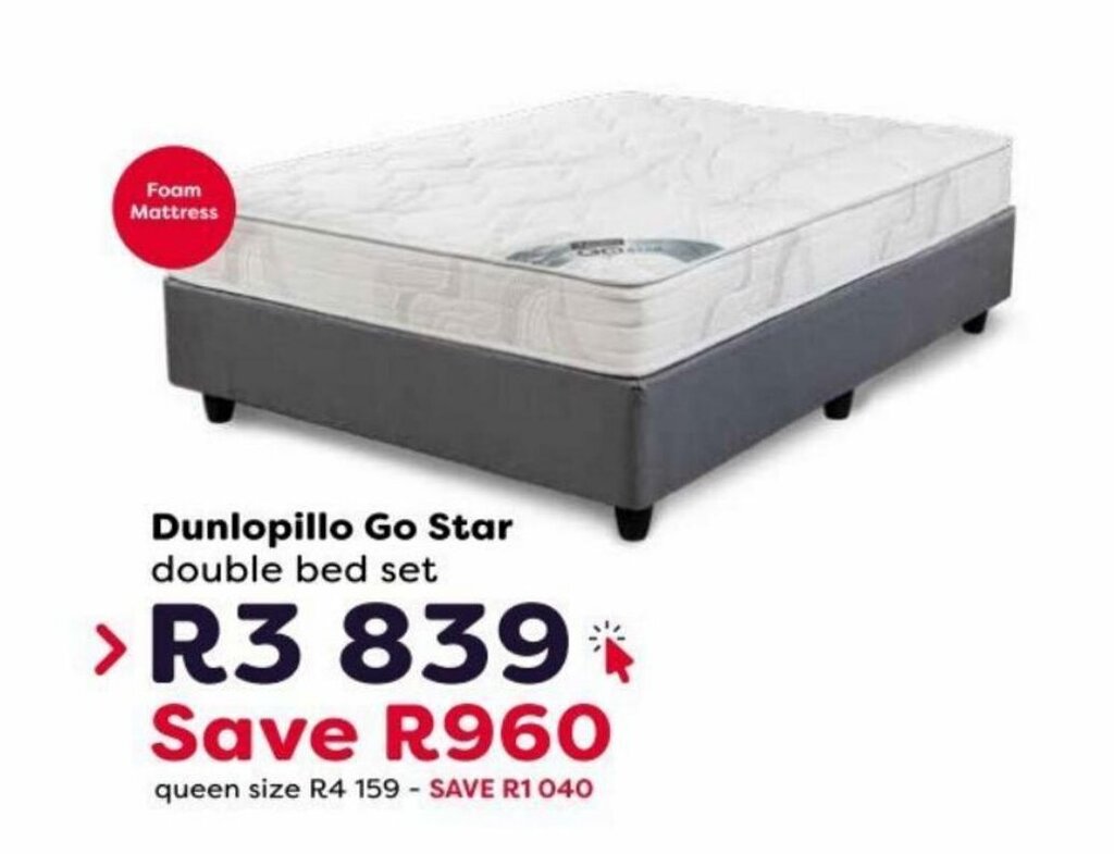 Dunlopillo Go Star Double Bed Set offer at The Bed Store
