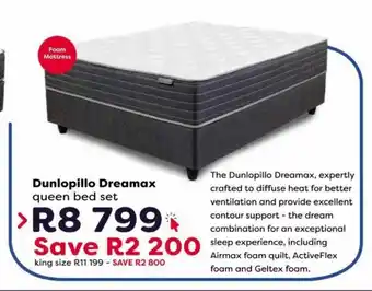 The Bed Store Dunlopillo Dreamax Queen Bed Set offer