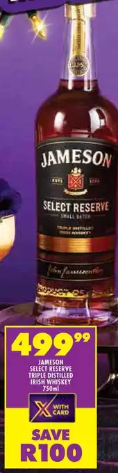 Shoprite Jameson select reserve triple distilled irish whiskey offer
