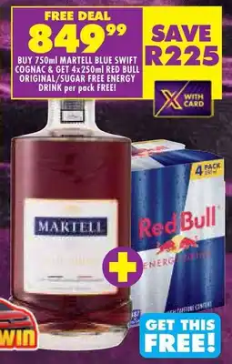 Shoprite Martell blue swift cognac offer