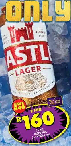 Shoprite Castle lager beer cans offer