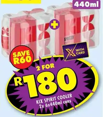 Shoprite Kix spirit cooler cans offer