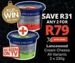 Checkers Hyper Lancewood Cream Cheese All Variants offer