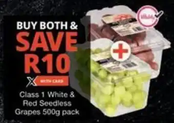 Checkers Hyper Class 1 White & Red Seedless Grapes offer