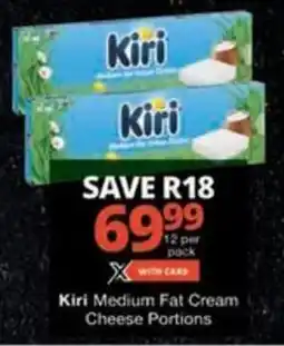 Checkers Hyper Kiri Medium Fat Cream Cheese Portions offer
