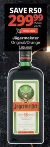 Checkers Hyper Jagermeister Original/ Orange Liqueur offer