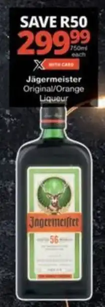 Checkers Hyper Jagermeister Original/ Orange Liqueur offer