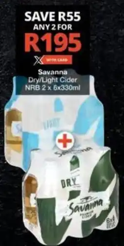 Checkers Hyper Savanna Dry/ Light Cider NRB offer