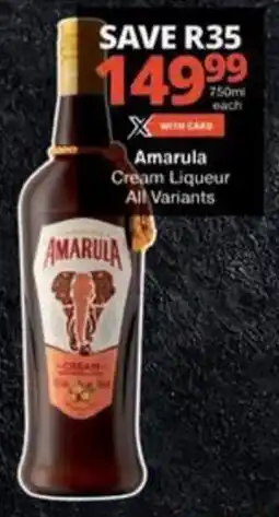 Checkers Hyper Amarula Cream Liqueur All Variants offer
