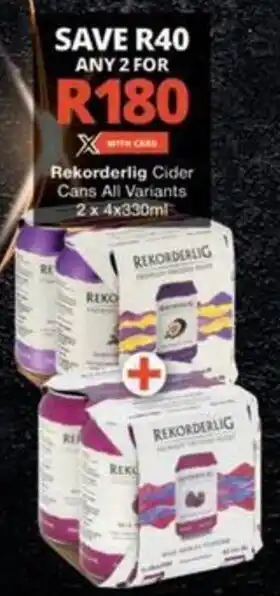 Checkers Hyper Rekorderlig Cider Cans All Variants offer