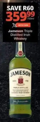 Checkers Hyper Jameson Triple Distilled Irish Whiskey offer