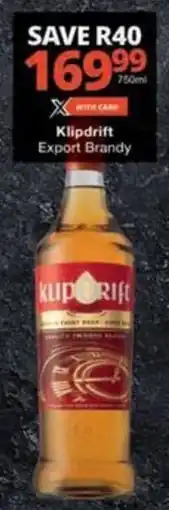 Checkers Hyper Klipdrift Export Brandy offer
