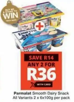 Checkers Hyper Parmalat Smooth Dairy Snack All Variants offer