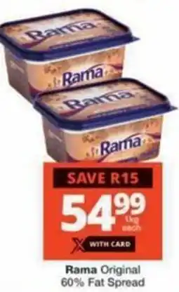 Checkers Hyper Rama Original 60% Fat Spread offer