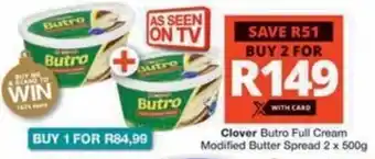 Checkers Hyper Clover Butro Full Cream Modified Butter Spread offer