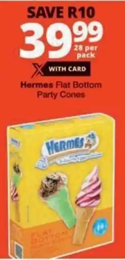 Checkers Hyper Hermes Flat Bottom Party Cones offer