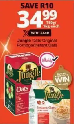 Checkers Hyper Jungle Oats Original Porridge/ Instant Oats offer
