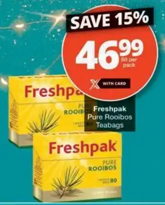 Checkers Hyper Freshpak Pure Rooibos Teabags offer