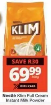 Checkers Hyper Nestlé Klim Full Cream Instant Milk Powder offer