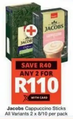 Checkers Hyper Jacobs Cappuccino Sticks All Variants offer