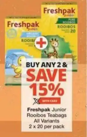 Checkers Hyper Freshpak Junior Rooibos Teabags All Variants offer