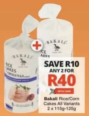 Checkers Hyper Bakali Rice/ Corn Cakes All Variants offer