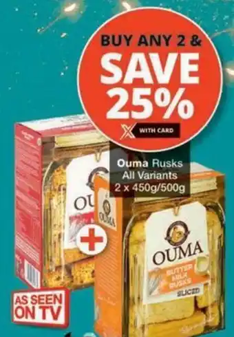 Checkers Hyper Ouma Rusks All Variants offer