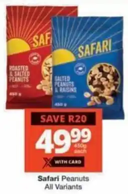 Checkers Hyper Safari Peanuts All Variants offer