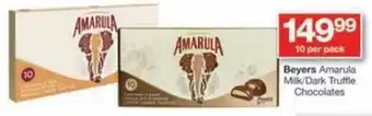 Checkers Hyper Beyers Amarula Milk/ Dark Truffle Chocolates offer
