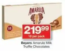 Checkers Hyper Beyers Amarula Milk Truffle Chocolates offer