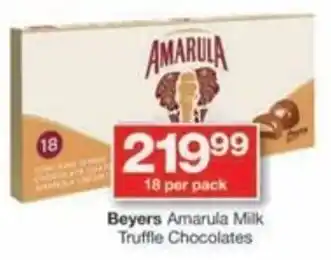 Checkers Hyper Beyers Amarula Milk Truffle Chocolates offer