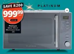 Checkers Hyper Platinum Silver Mirror Microwave Oven offer