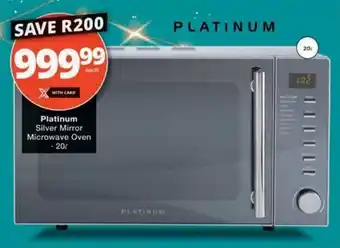 Checkers Hyper Platinum Silver Mirror Microwave Oven offer