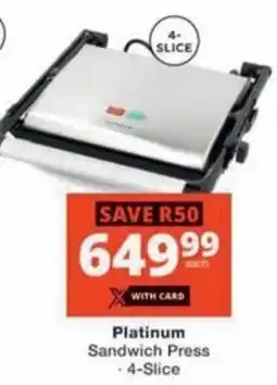 Checkers Hyper Platinum Sandwich Press offer