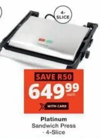 Checkers Hyper Platinum Sandwich Press offer