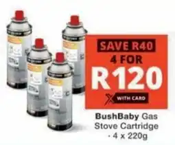 Checkers Hyper BushBaby Gas Stove Cartridge offer