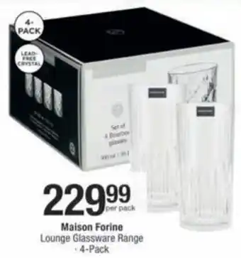 Checkers Hyper Maison Forine Lounge Glassware Range offer