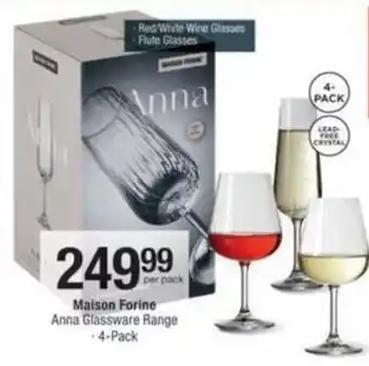 Checkers Hyper Maison Forine Anna Glassware Range offer