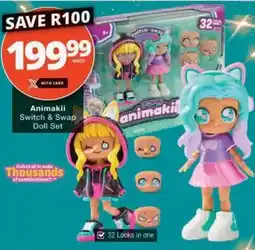 Checkers Hyper Animakii Switch & Swap Doll Set offer
