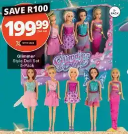 Checkers Hyper Glimmer Style Doll Set offer