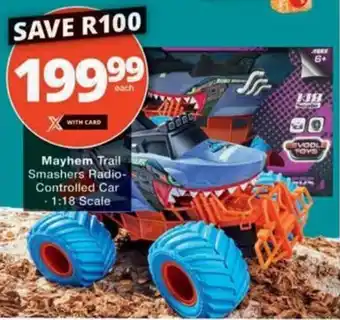 Checkers Hyper Mayhem Trail Smashers Radio Controlled Car offer