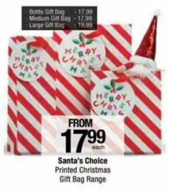 Checkers Hyper Santa's Choice Printed Christmas Gift Bag Range offer