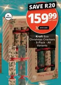 Checkers Hyper Kraft Eco Christmas Crackers offer